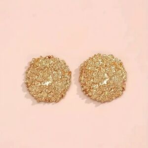 18k gold plated vintage cluster earrings